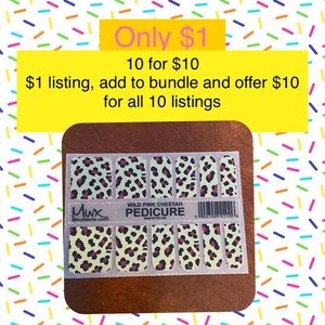 Minx nails Pedicure stickers